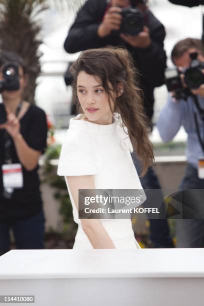 AFrench actress Astrid-Berges Frisbey attends the "Pirates of the Caribbean: On Stranger Tides" Photocall during the 64th Annual Cannes Film Festival...