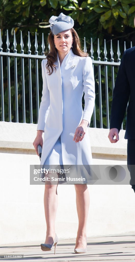 The Royal Family Attend Easter Service At St George's Chapel, Windsor