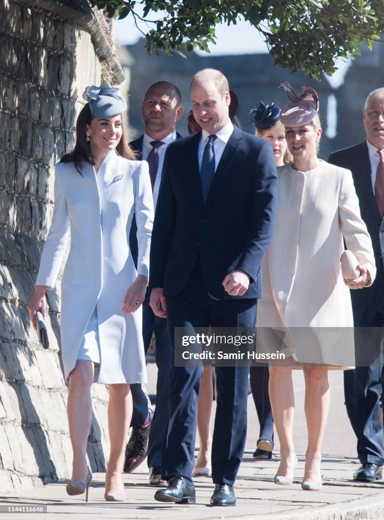The Royal Family Attend Easter Service At St George's Chapel, Windsor