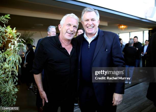 President and Co-CEO, Concerts West John Meglen and CEO Oak View Group Tim Leiweke attend Pollstar Impact 50 2019 at 1 Hotel West Hollywood on May...