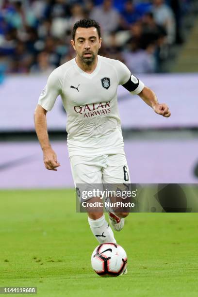 Xavi in action during the Amir Cup Final at the Wakrah Stadium in Doha, Qatar on 16, May 2019.