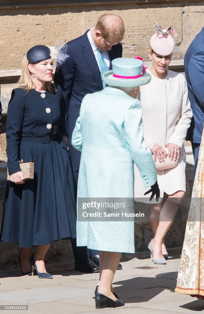 The Royal Family Attend Easter Service At St George's Chapel, Windsor