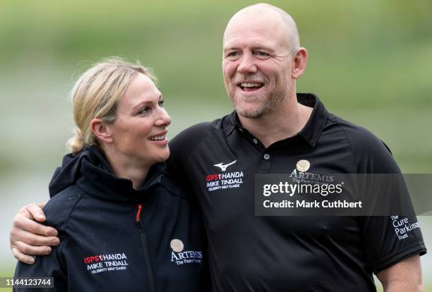 Zara Tindall and Mike Tindall during the Mike Tindall Celebrity Golf Classic at The Belfry on May 17, 2019 in Sutton Coldfield, England.