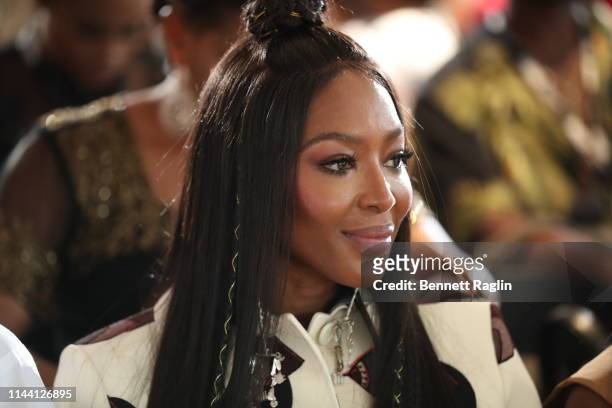 Model Naomi Campbell attends Arise Fashion Week on April 20, 2019 in Lagos, Nigeria.
