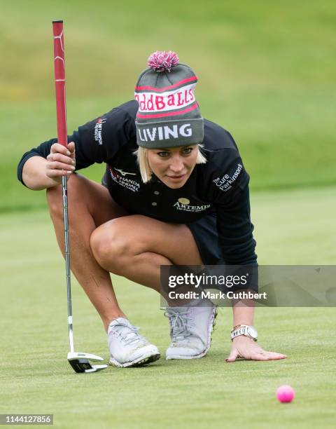 Denise Van Outen during the Mike Tindall Celebrity Golf Classic at The Belfry on May 17, 2019 in Sutton Coldfield, England.