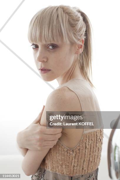 Antonia Campbell-Hughes, Actress of the movie "The Other Side of Sleep" poses on May 13, 2011 in Cannes, France.