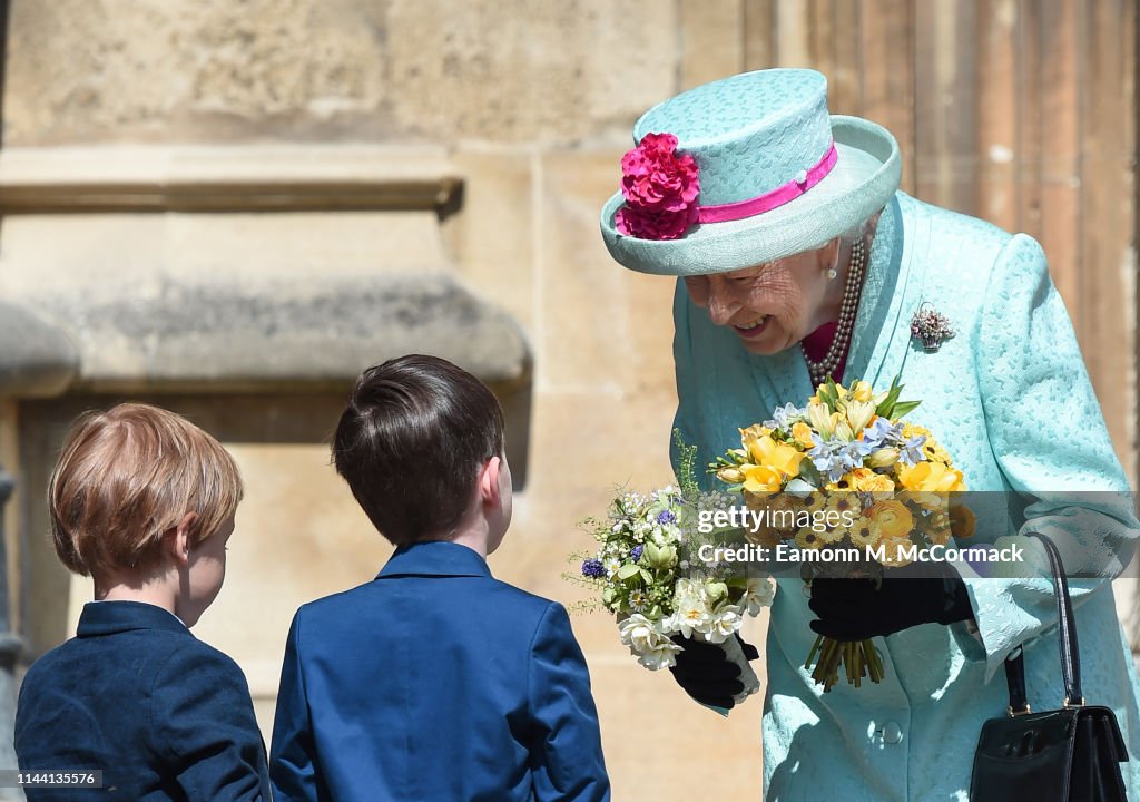 The Royal Family Attend Easter Service At St George's Chapel, Windsor