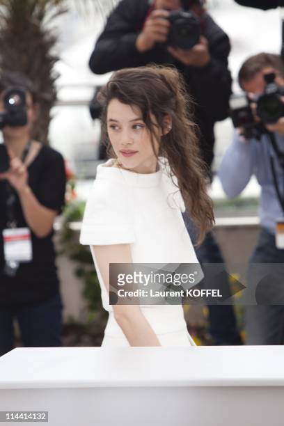 AFrench actress Astrid-Berges Frisbey attends the "Pirates of the Caribbean: On Stranger Tides" Photocall during the 64th Annual Cannes Film Festival...