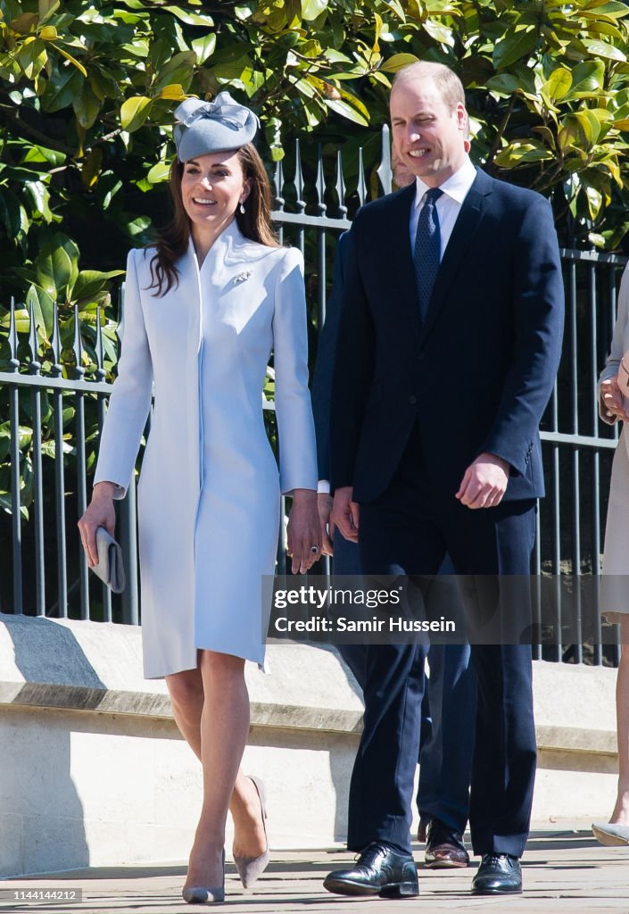 The Royal Family Attend Easter Service At St George's Chapel, Windsor