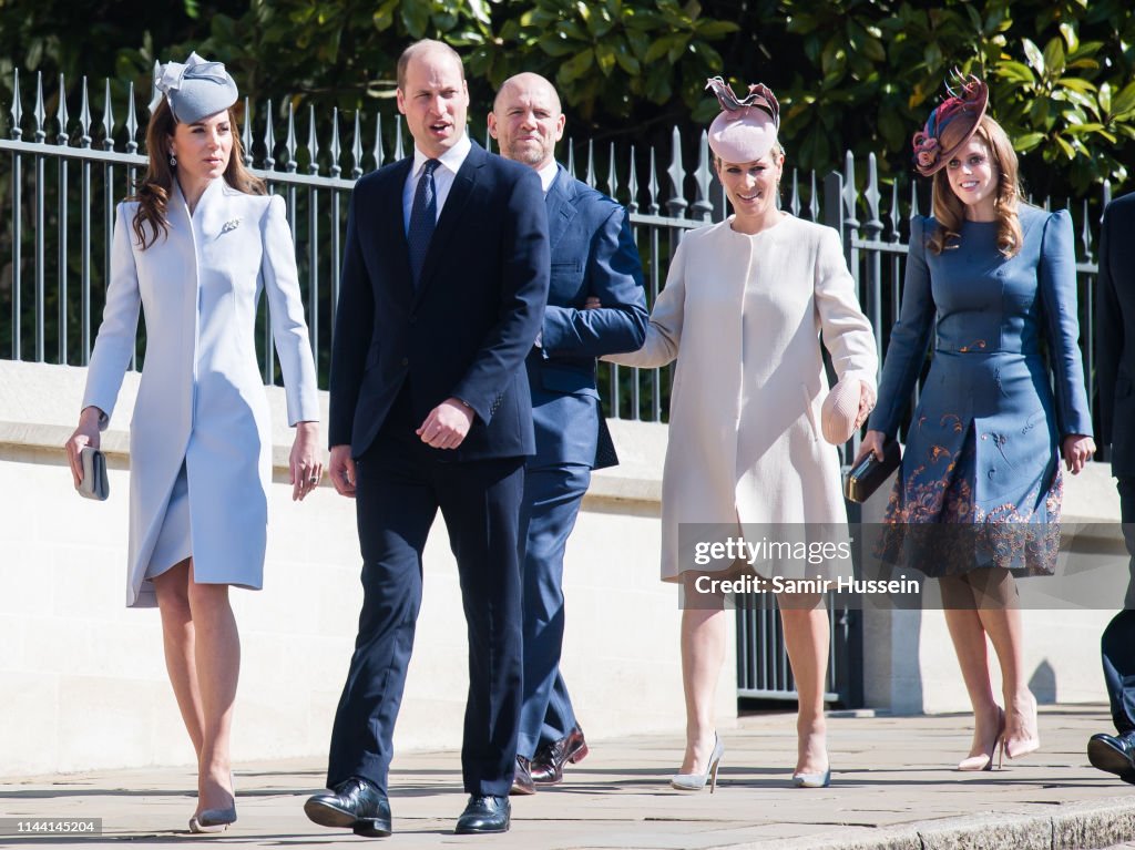 The Royal Family Attend Easter Service At St George's Chapel, Windsor