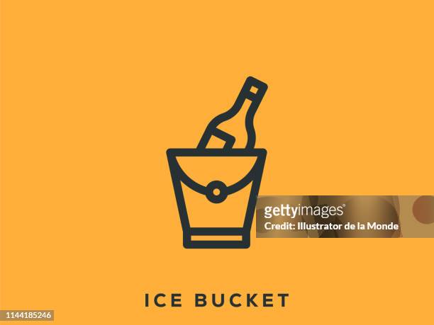 ice bucket icon - ice bucket stock illustrations