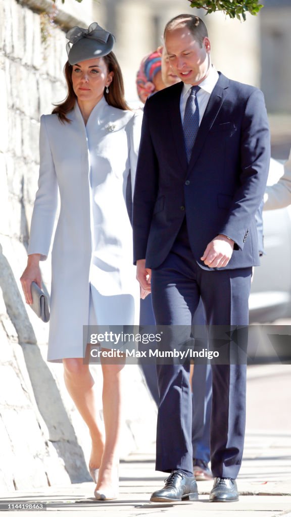 The Royal Family Attend Easter Service At St George's Chapel, Windsor