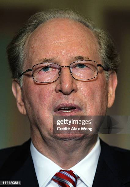 Sen. John Rockefeller speaks during a news conference May 19, 2011 on Capitol Hill in Washington, DC. The Democrats discussed the impact on...