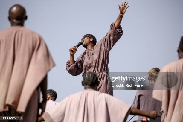 Choir director Jason White performs Sunday Service during the 2019 Coachella Valley Music And Arts Festival on April 21, 2019 in Indio, California.