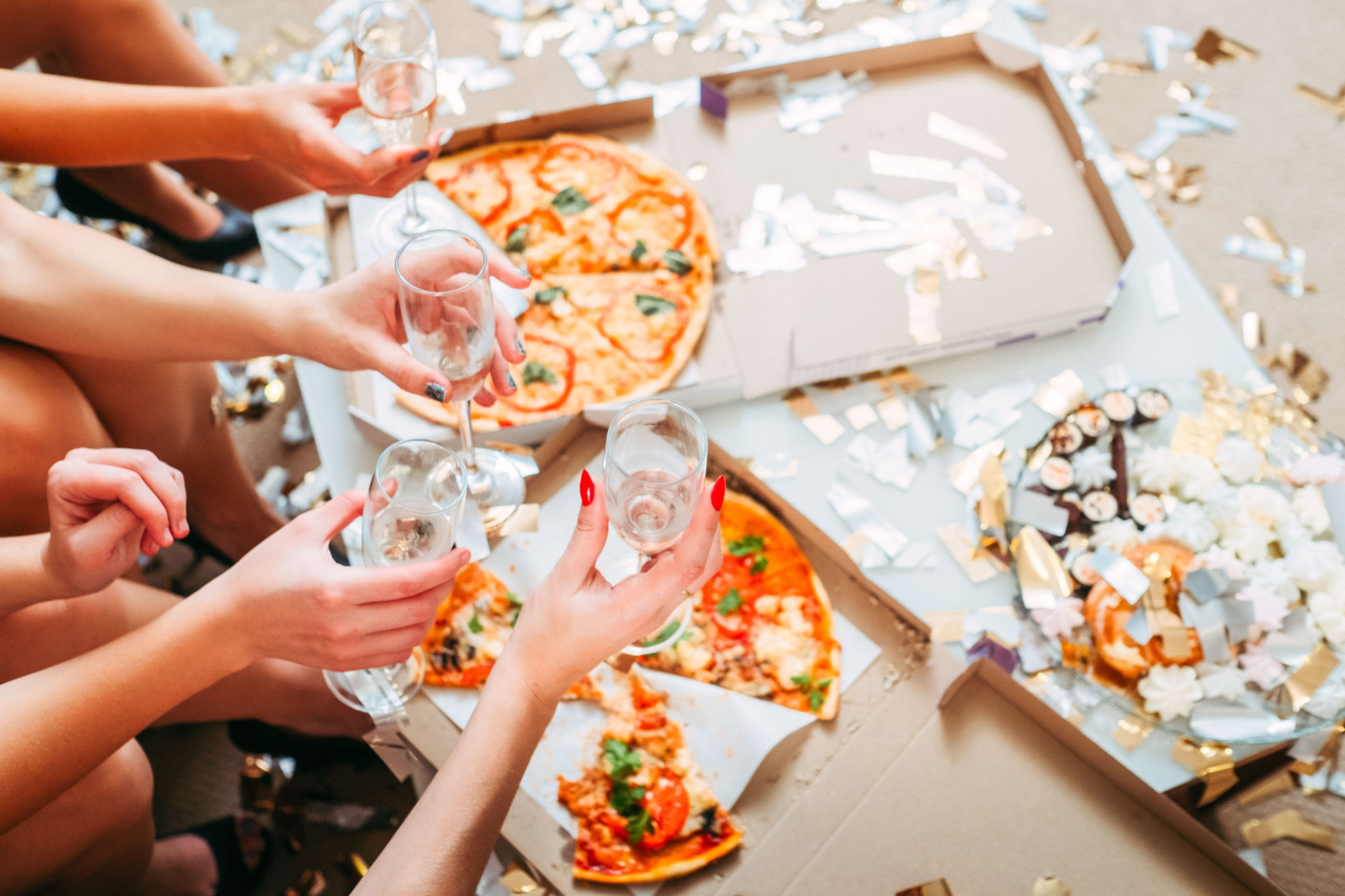 sparkling wine pizza