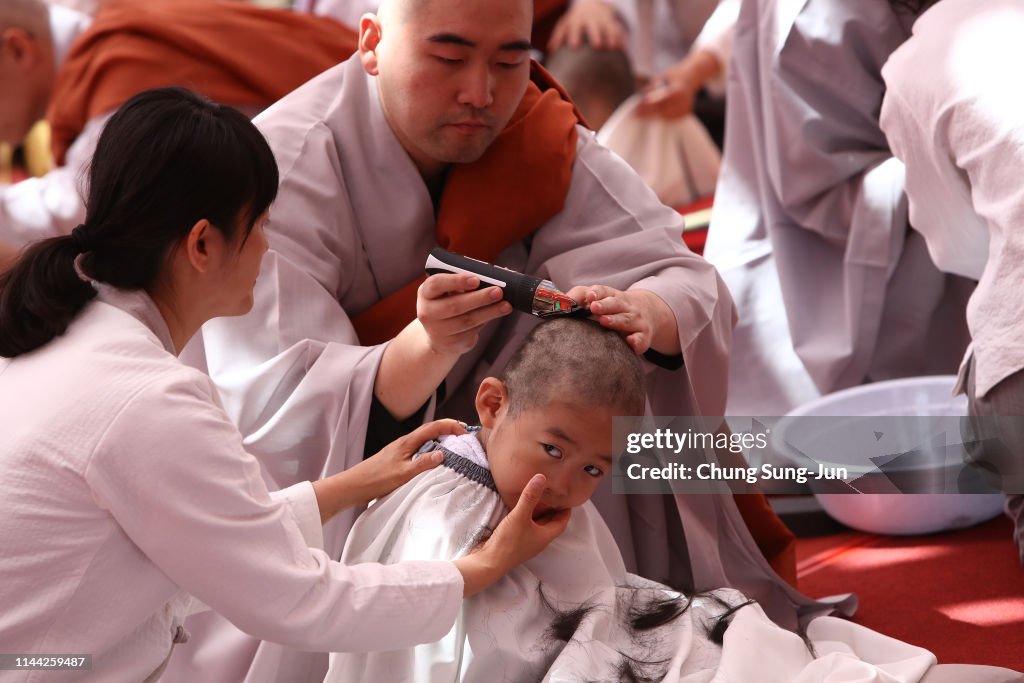Children Become Buddhist Monks In Seoul