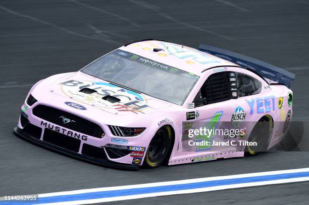 Kevin Harvick, driver of the Busch Beer Millennial Car Ford, practices for the Monster Energy NASCAR Cup Series All-Star Race and the Monster Energy...