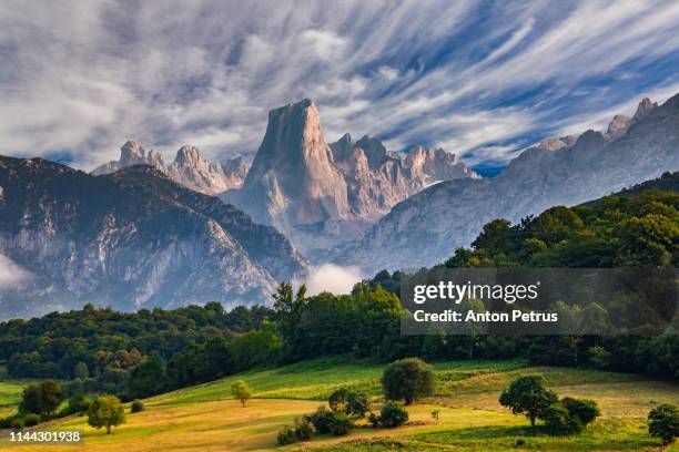 picos de europa, national park. asturias, spain - pyrénées stock-fotos und bilder