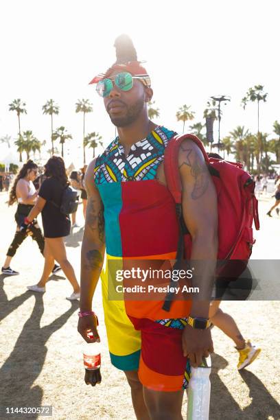 Festival goer attends 2019 Coachella Valley Music And Arts Festival - Weekend 2 on April 21, 2019 in Indio, California.