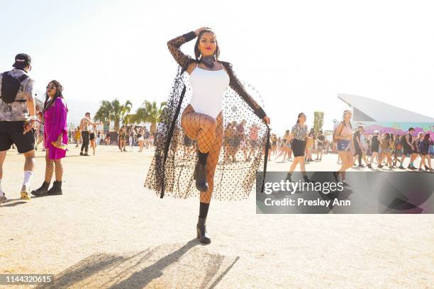 Festival goer attends 2019 Coachella Valley Music And Arts Festival - Weekend 2 on April 21, 2019 in Indio, California.