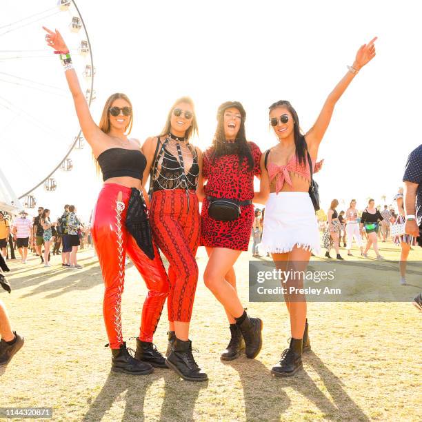 Festival goers attend the 2019 Coachella Valley Music And Arts Festival - Weekend 2 on April 21, 2019 in Indio, California.