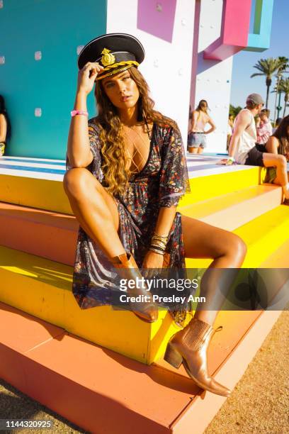 Festival goer attends 2019 Coachella Valley Music And Arts Festival - Weekend 2 on April 21, 2019 in Indio, California.