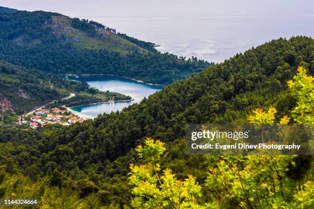 heart bay - skopelos stock pictures, royalty-free photos & images