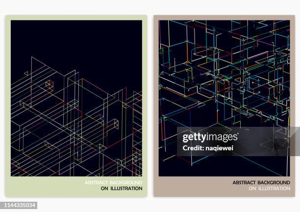 vector line structure pattern backgrounds - electron stock illustrations