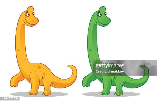 brachiosaurus dinosaurier - diplodocus stock-grafiken, -clipart, -cartoons und -symbole