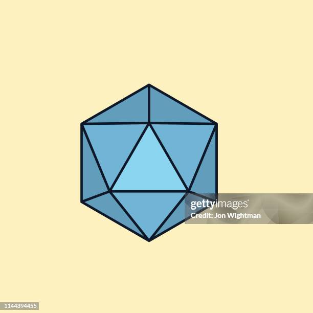 rpg, tabletop, video game icon -- 20 sided dice - video game controller on table stock illustrations