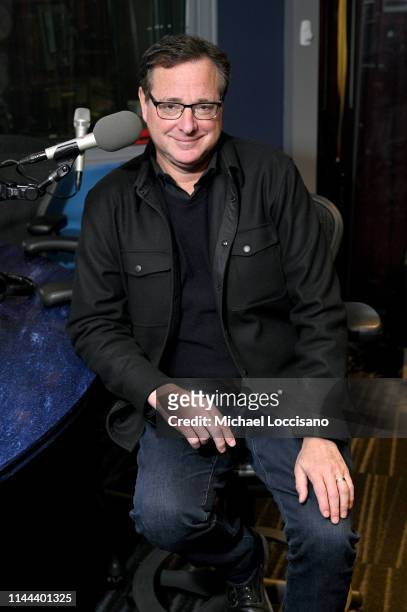 Bob Saget appears on In Depth With Larry Flick at SiriusXM Studios on April 22, 2019 in New York City.