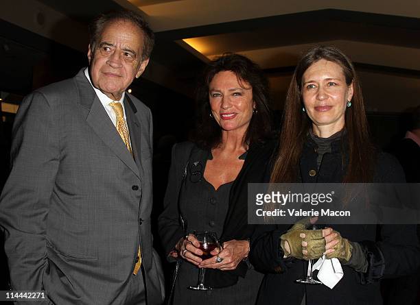 Producer Arthur Cohn, actress Jacqueline Bisset and Marsha Valentinova attend the The Academy Of Motion Picture Arts And Sciences Premiere Of The...