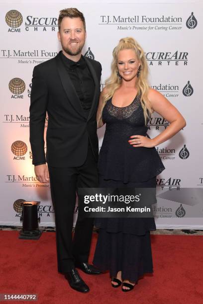 Charles Kelley and Cassie McConnell attend The T.J. Martell Foundation Nashville Best Cellars 2019 at the Loews Vanderbilt Hotel on April 22, 2019 in...