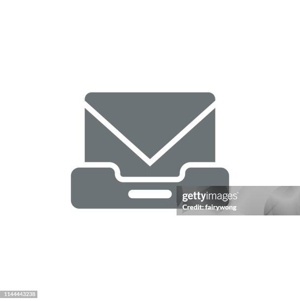 mail icon - supply chain differential focus stock illustrations