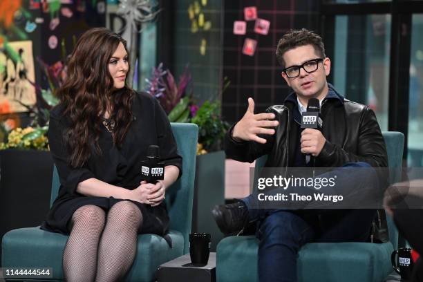 Katrina Weidman and Jack Osbourne visit Build at Build Studio on April 22, 2019 in New York City.