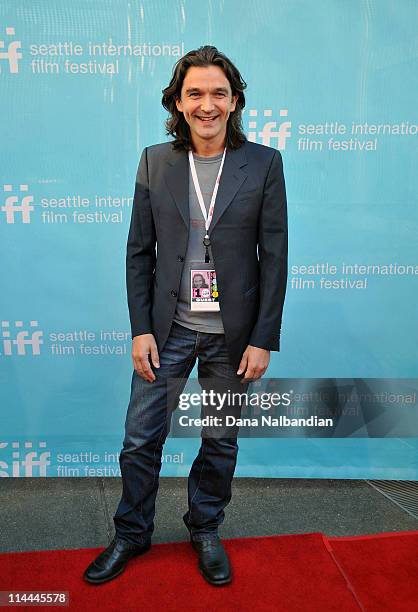 Director Justin Chadwick attends the opening night gala screening of "The First Grader" during the Seattle International Film Festival at Seattle...