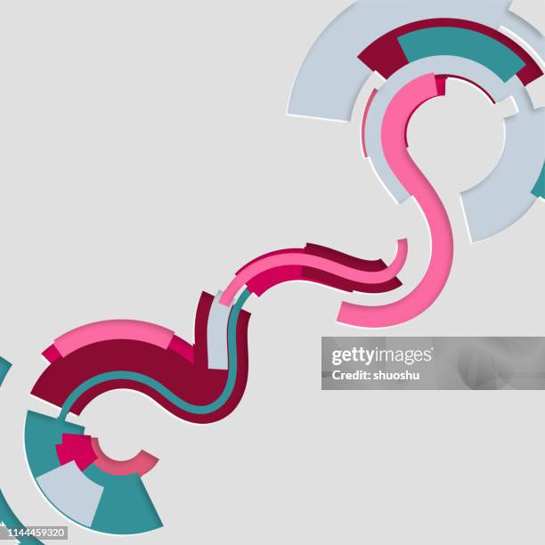 color papercutting style curve stripe motion pattern background - scientific paper stock illustrations