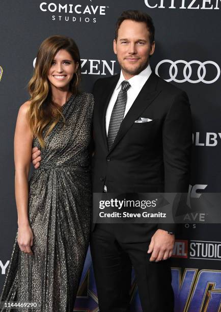 Katherine Schwarzenegger and Chris Pratt arrives at the world premiere Of Walt Disney Studios Motion Pictures "Avengers: Endgame" at Los Angeles...