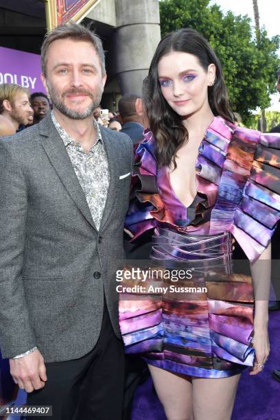 Chris Hardwick and Lydia Hearst arrive for the World premiere of Marvel Studios' 'Avengers: Endgame' at Los Angeles Convention Center on April 22,...