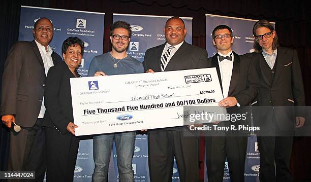 David Sears , Angela Polk , Danny Gokey, Tony Majors , Danny Combs and Scott Goldman at the GRAMMY Foundation's GRAMMY Signature Schools Enterprise...