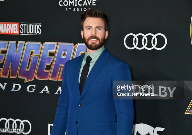 Chris Evans attends the World Premiere of Walt Disney Studios Motion Pictures "Avengers: Endgame" at Los Angeles Convention Center on April 22, 2019...