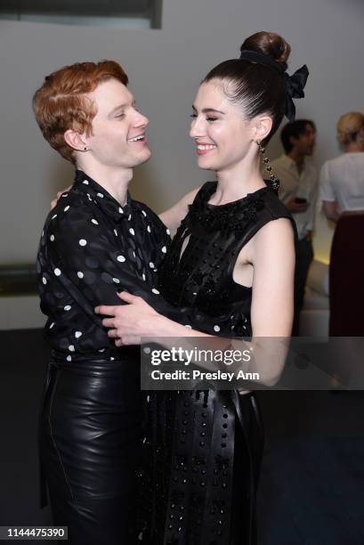 Brendan Scannell and Zoe Levin attend Netflix Special Screening Of Rightor Doyle's "BONDiNG" at William Morris Endeavor Screening Room on April 22,...