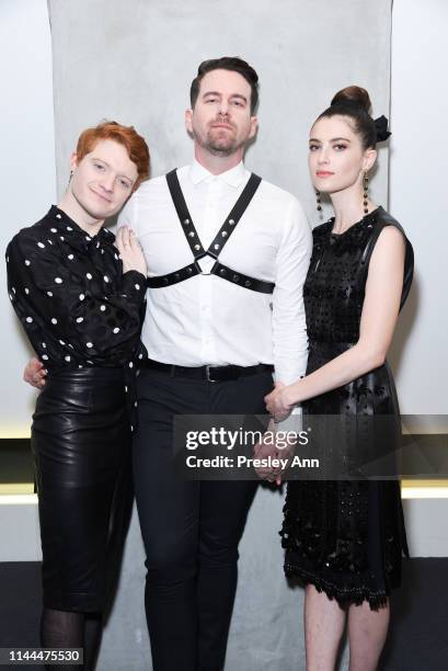 Brendan Scannell, Rightor Doyle and Zoe Levin attend Netflix Special Screening Of Rightor Doyle's "BONDiNG" at William Morris Endeavor Screening Room...