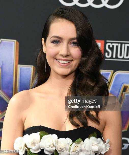 Emma Fuhrmann attends the World Premiere Of Walt Disney Studios Motion Pictures "Avengers: Endgame" at Los Angeles Convention Center on April 22,...