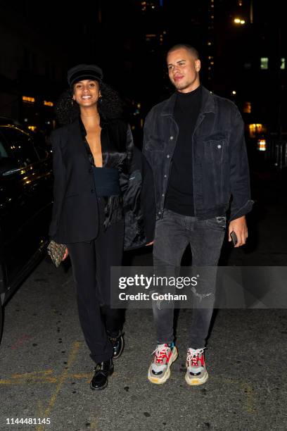 Imaan Hammam attends Gigi Hadid's 24th Birthday at L'Avenue in Midtown on April 22, 2019 in New York City.