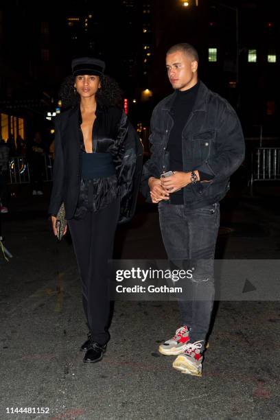 Imaan Hammam attends Gigi Hadid's 24th Birthday at L'Avenue in Midtown on April 22, 2019 in New York City.