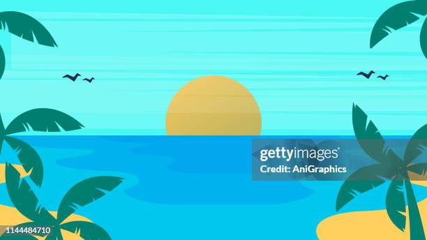 beach background - plane with banner stock illustrations