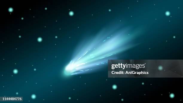 the beautiful starry sky is blue background - nebula stock illustrations