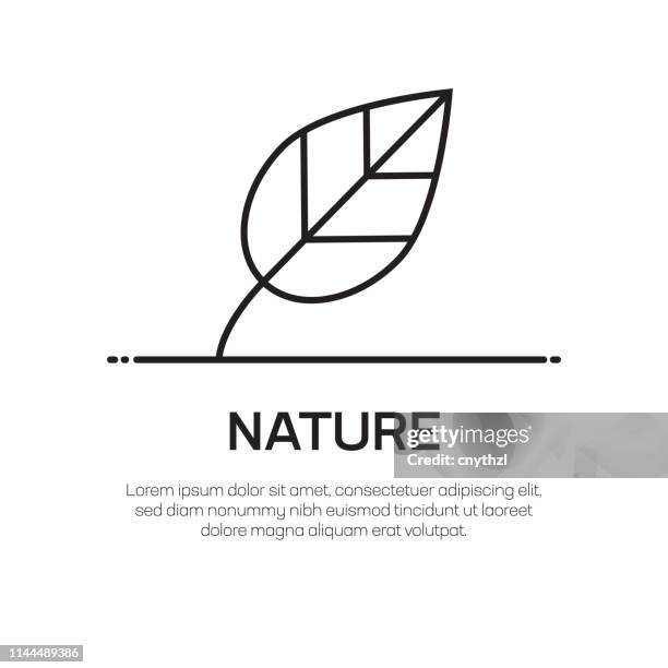 nature vector line icon - simple thin line icon, premium quality design element - leaf logo stock illustrations