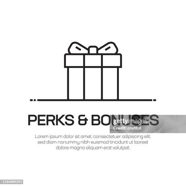 perks und boni vector line icon-simple thin line icon, premium quality design element - bonus vergütung stock-grafiken, -clipart, -cartoons und -symbole